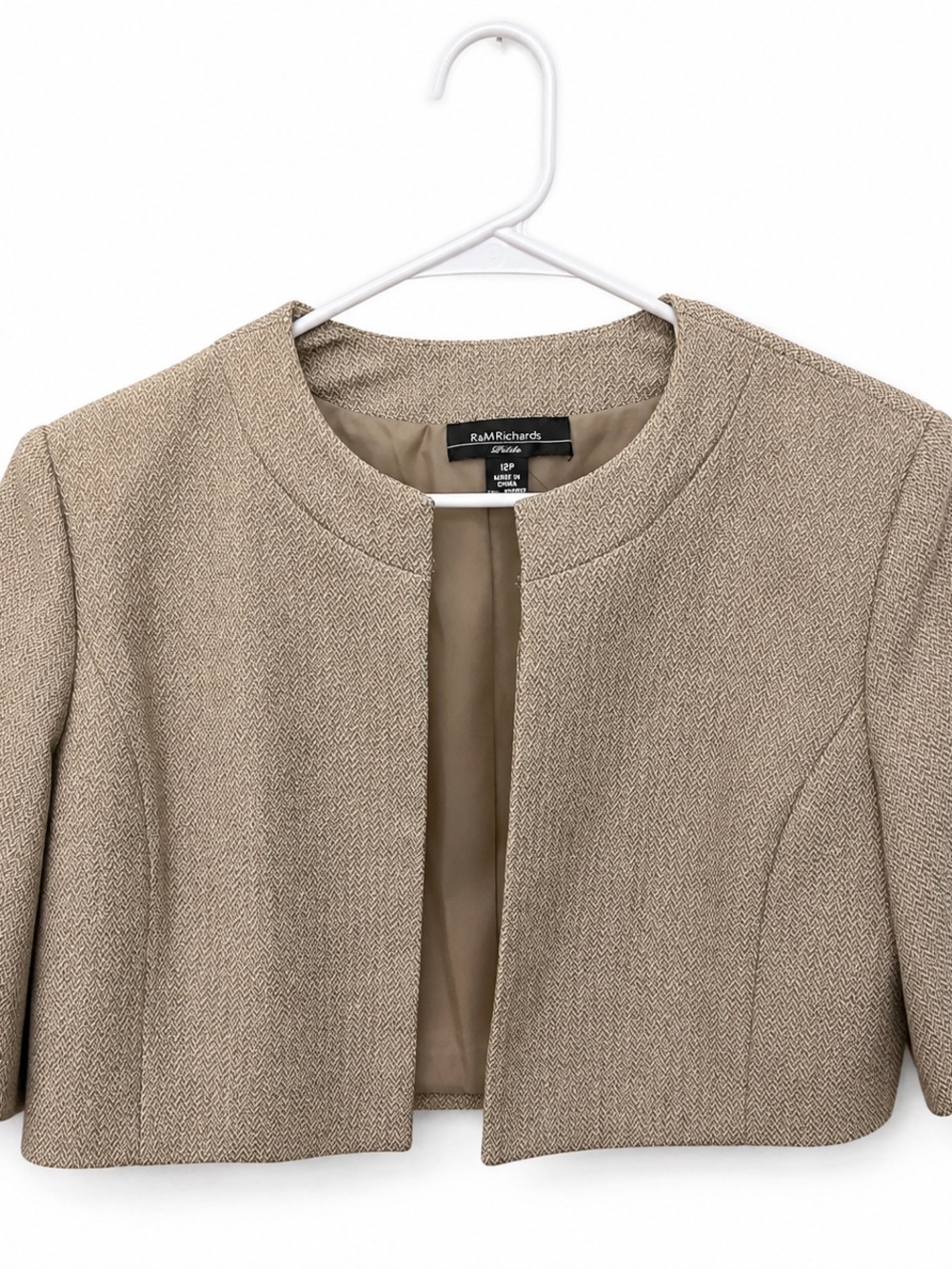 R&M Richards 12P Petite Cropped Bolero Jacket